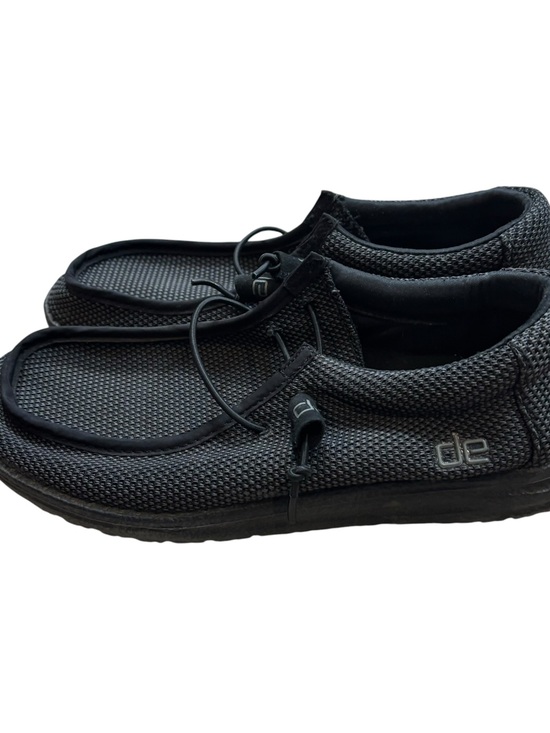 Hey Dude Men\'s Wally Sox Black Loafers Size 9 Black and Grey main image 6
